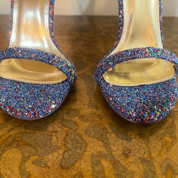 New, unworn Lauren Lorraine Multi Glitter sandals size 8 - Picture 4 of 7